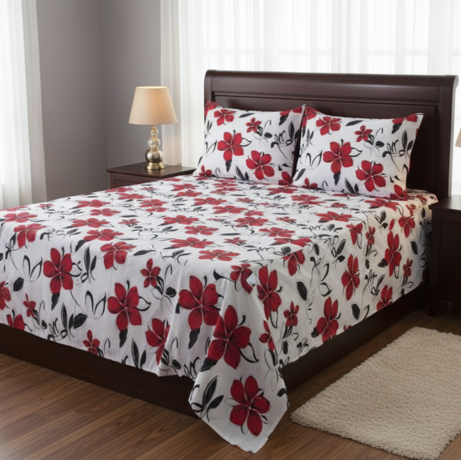 3 PC Double Bed Sheet - Corbett Floral