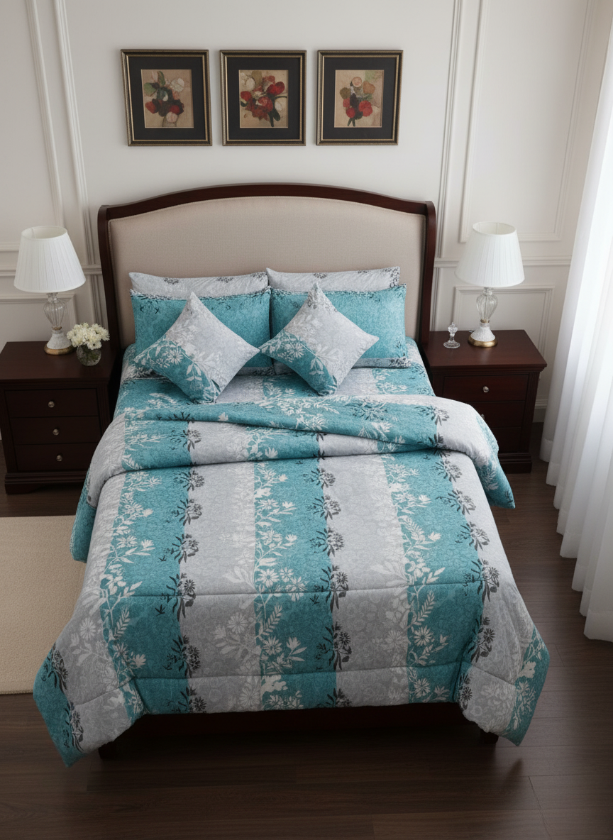 8 PCs Winter Razai Set- Desert