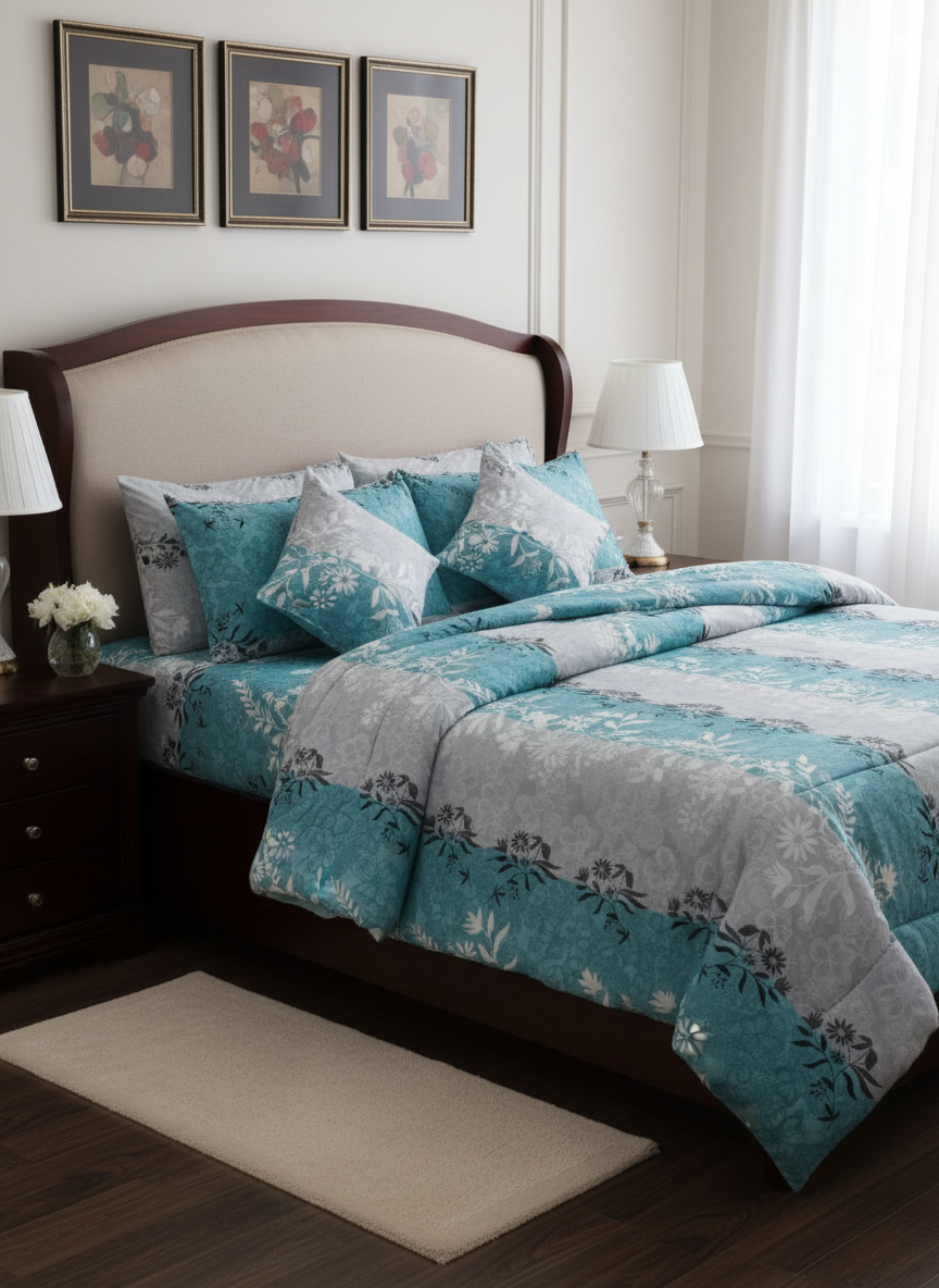 8 PCs Winter Razai Set- Desert