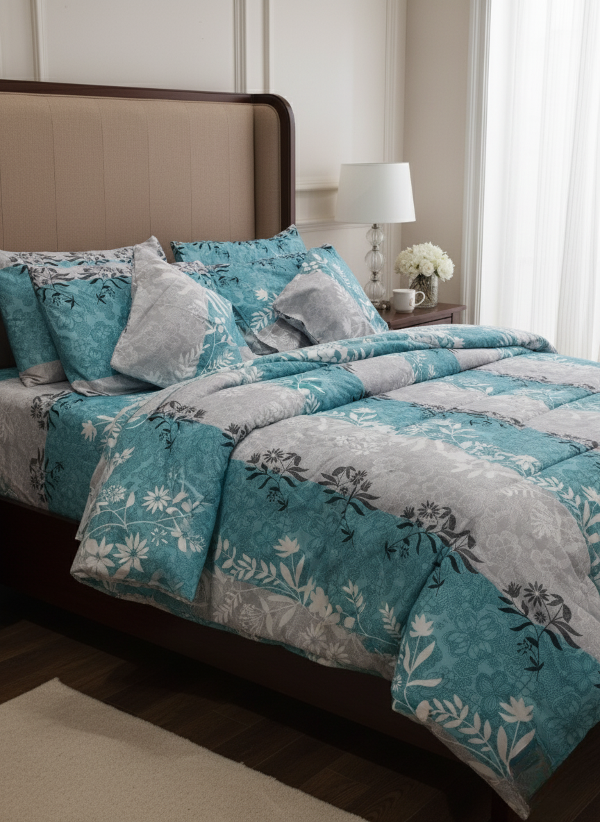 8 PCs Winter Razai Set- Desert