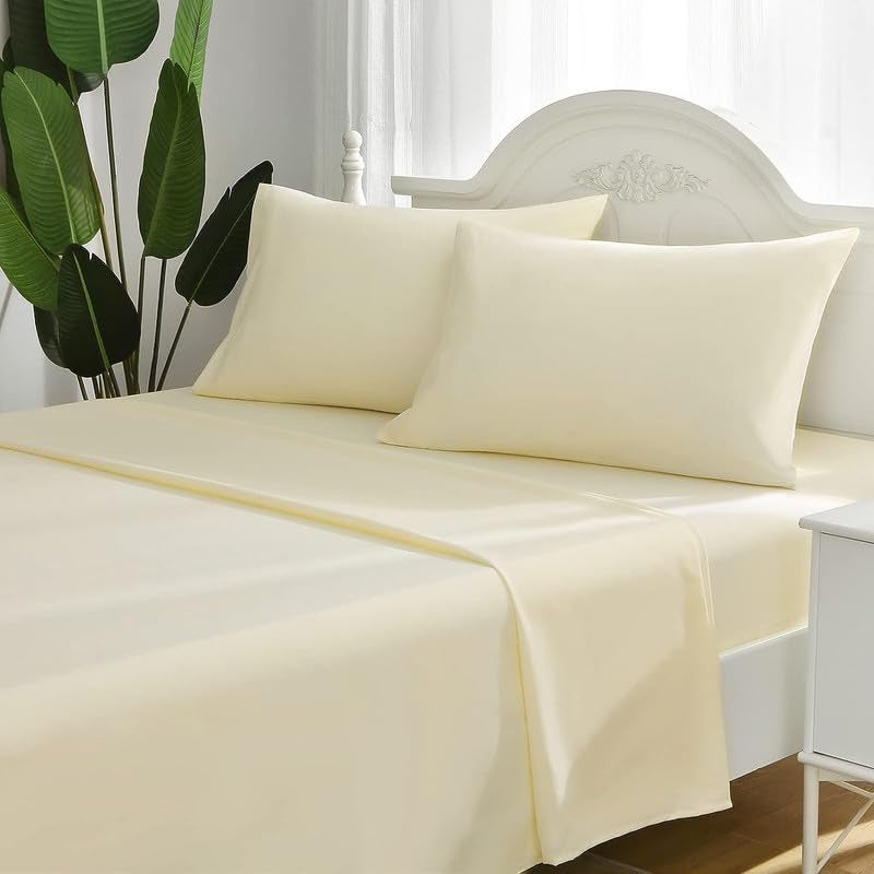 Double Bed Sheet Dyed-Beige