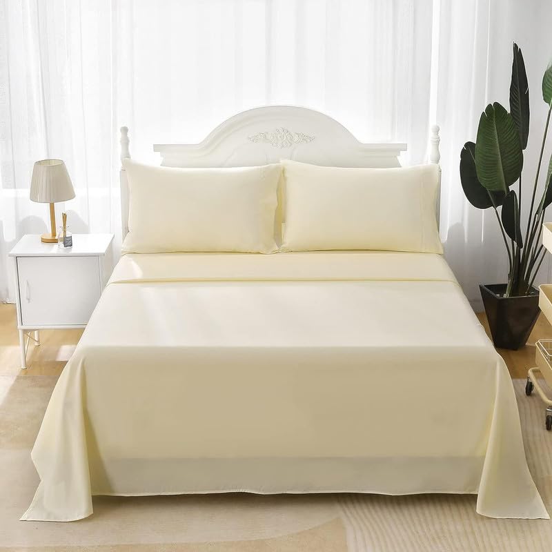 Double Bed Sheet Dyed-Beige