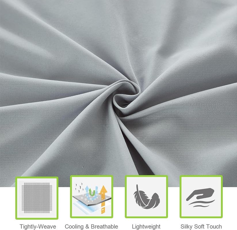 Double Bed Sheet Dyed- Light Grey