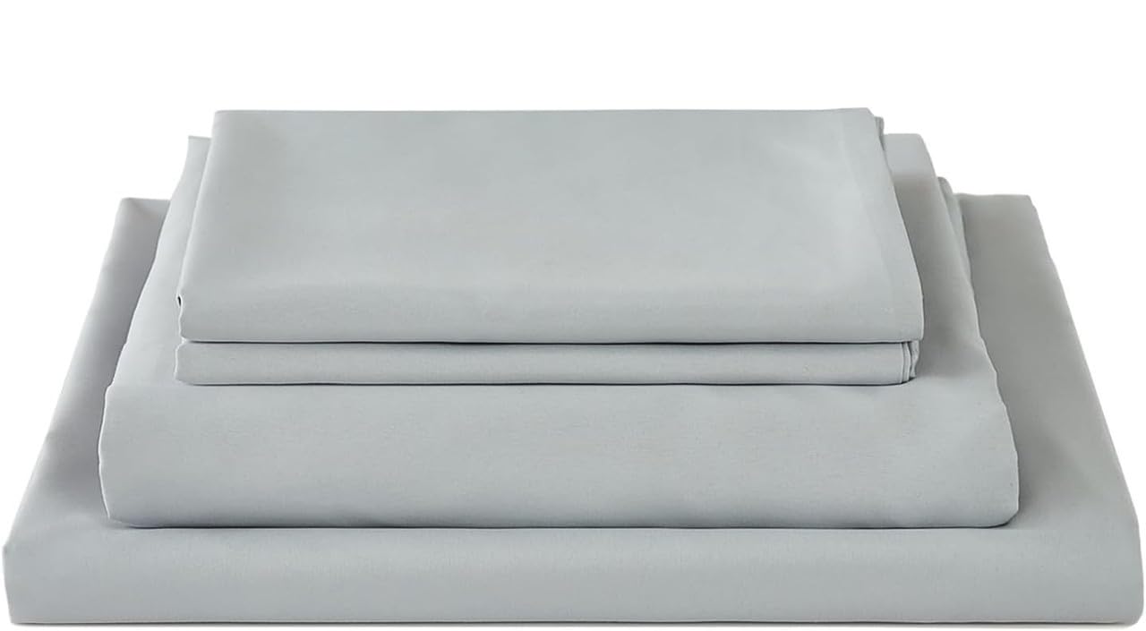 Double Bed Sheet Dyed- Light Grey