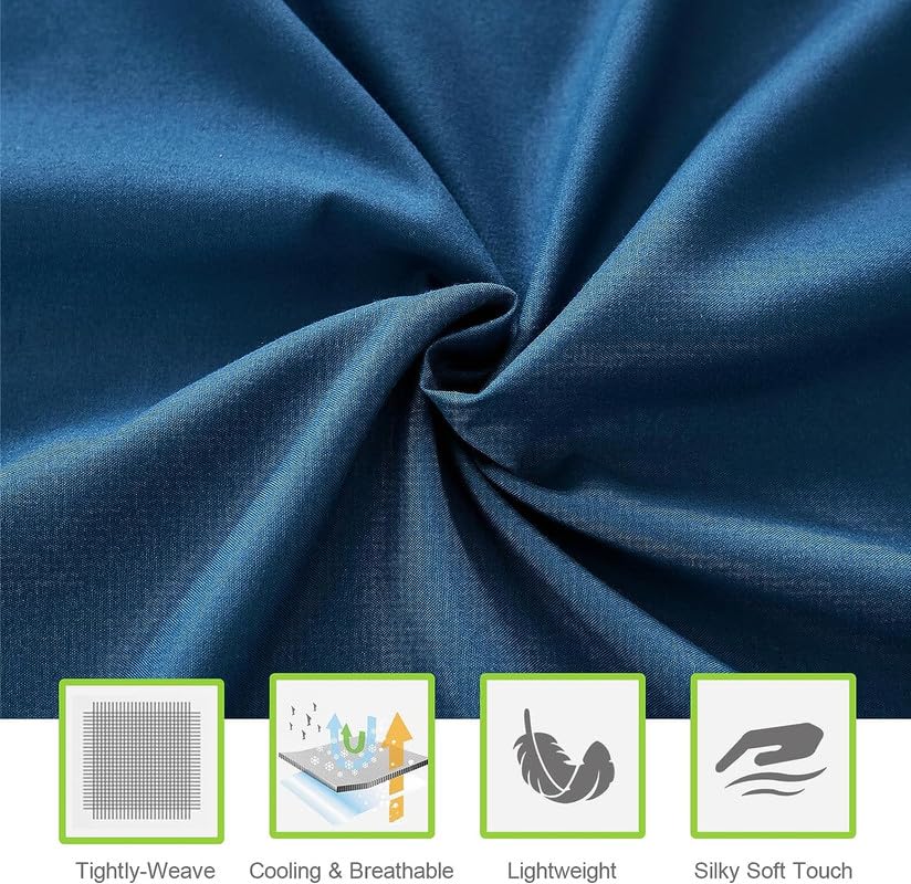 Double Bed Sheet Dyed-Navy Blue