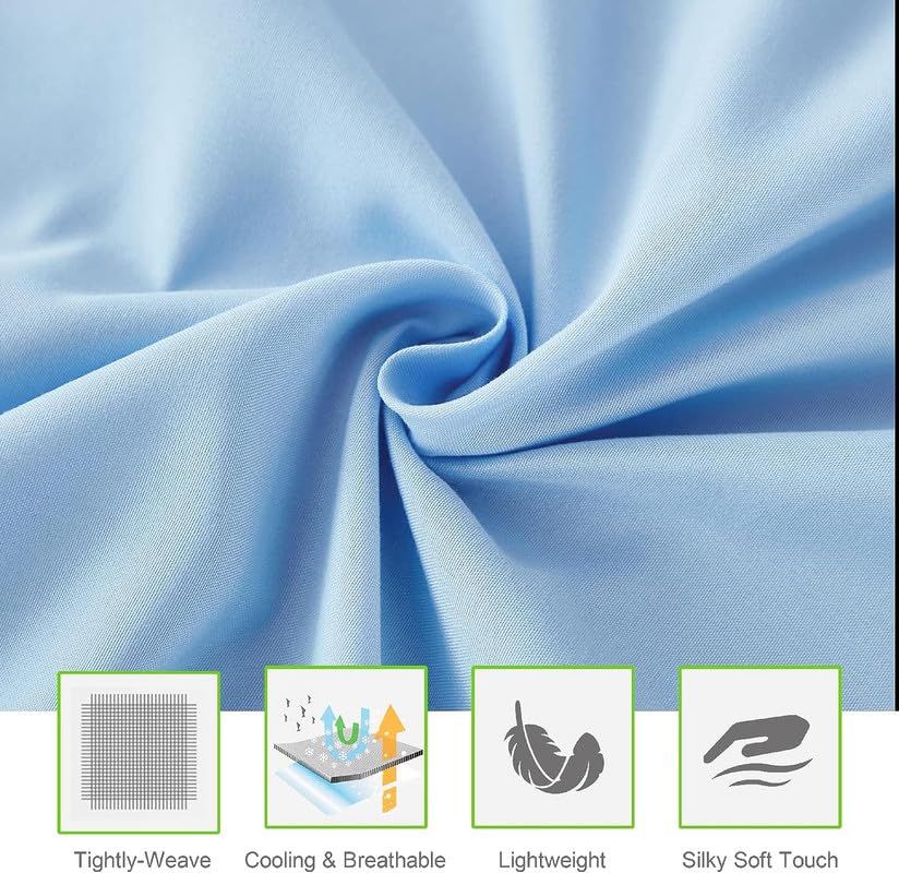 Double Bed Sheet Dyed- Sky Blue