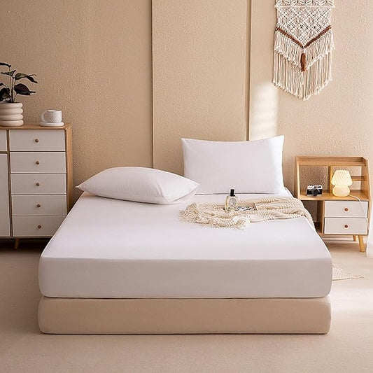 Fitted Bed Sheet - White