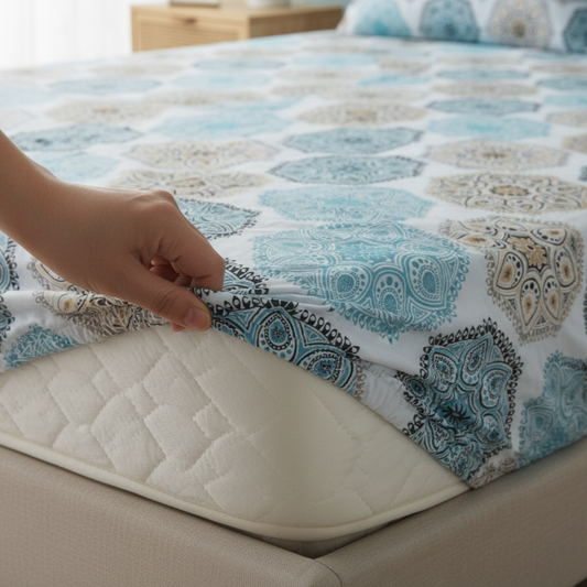 Fitted Bed Sheet - Turkish Rings