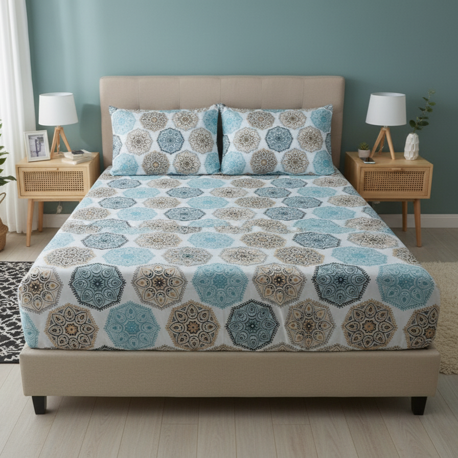 Fitted Bed Sheet - Turkish Rings