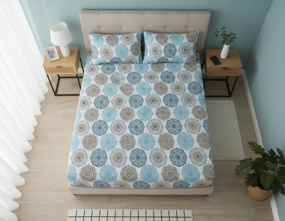 Fitted Bed Sheet - Turkish Rings