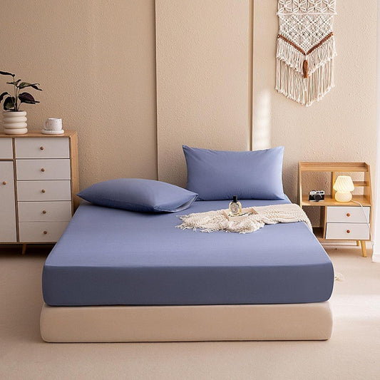 Fitted Bed Sheet - Blue