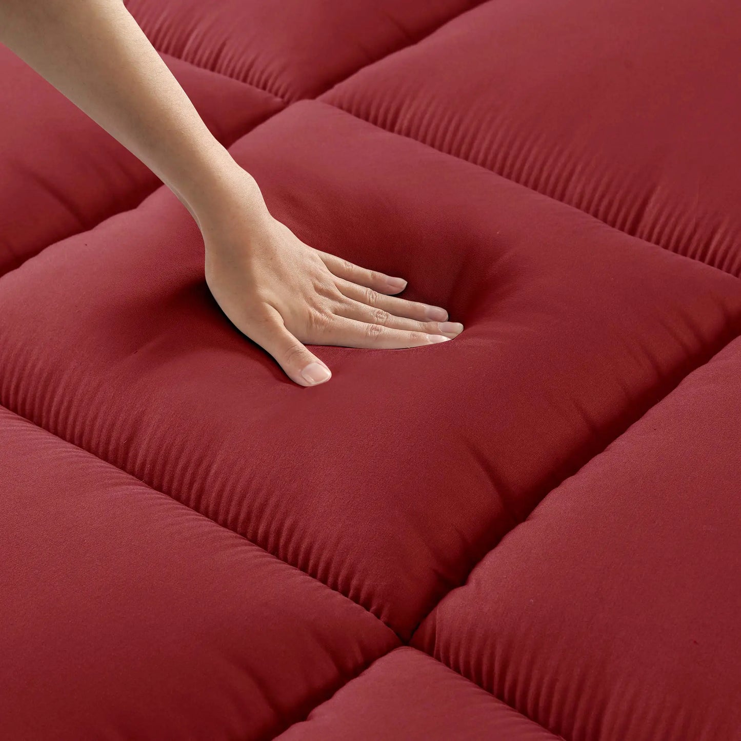 700 GSM Mattress Topper - Red