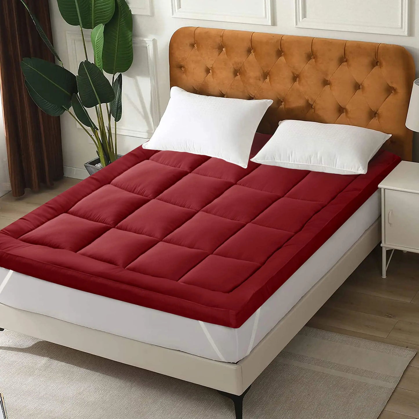 700 GSM Mattress Topper - Red